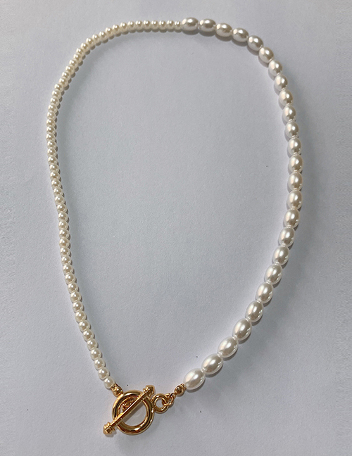 Fashion Style 6 Alloy Pearl Bead Stitching Necklace
