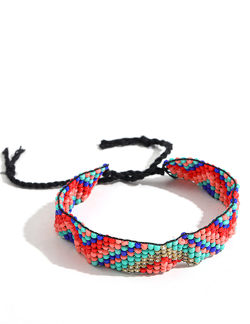 Fashion Style Fourteen Colorful Rice Bead Beaded Woven Bracelet