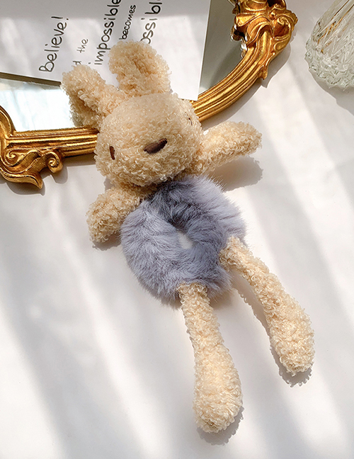 Fashion Blue Doll Rabbit Hair Rope Children's Bunny Plush Hair Tie