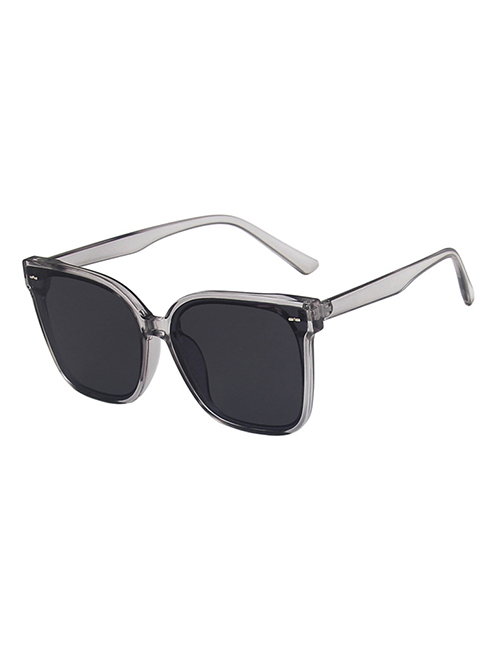 Fashion Transparent Gray Gray Flakes Square Rice Nail Sunglasses