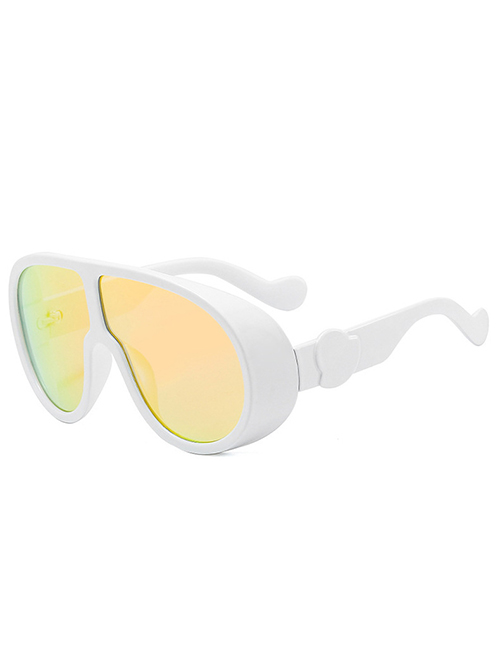Fashion Real Platinum Film Thick-sided Big Frame Ski Sunglasses