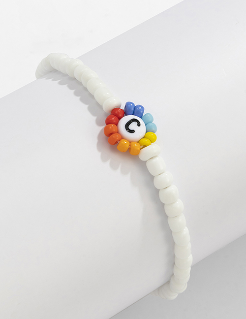 Fashion Bracelet Color Rice Beads Flower Letter Bracelet