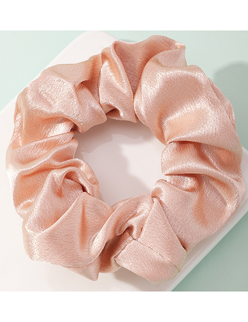 Fashion Pink Fabric Pleated Hair Tie