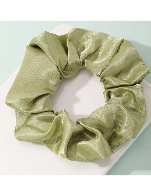 Fashion Green Fabric Pleated Hair Tie