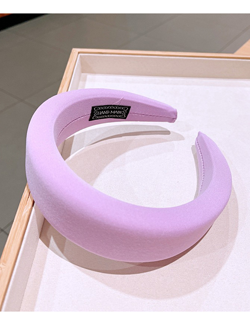 Fashion Lavender Sponge Wide Brim Headband