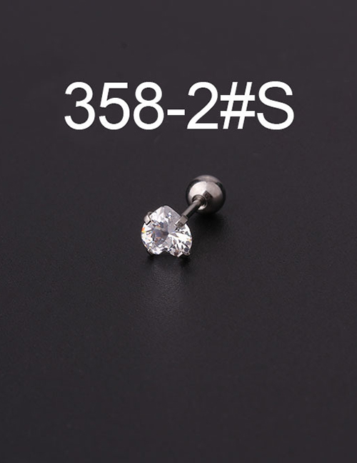 Fashion 2#-silver Love Twisting Ball Piercing Earrings
