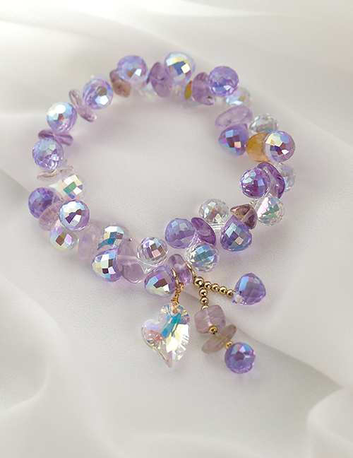 Fashion Purple Love Crystal Bracelet