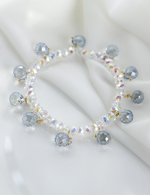 Fashion Colorful Blue Tassel Crystal Bracelet