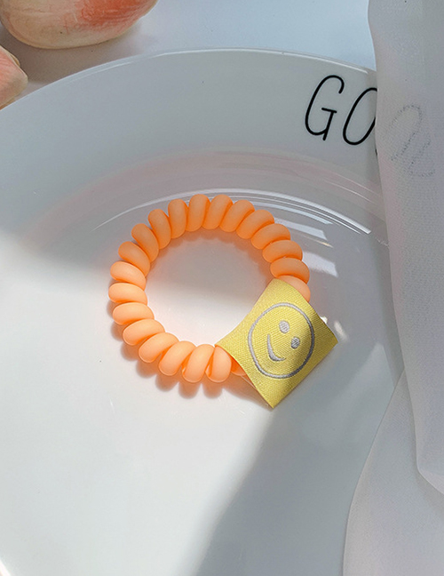 Fashion E Orange Phone Line Smiley Hair Circle