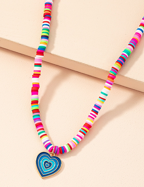 Fashion Blue Love Clay Love Necklace