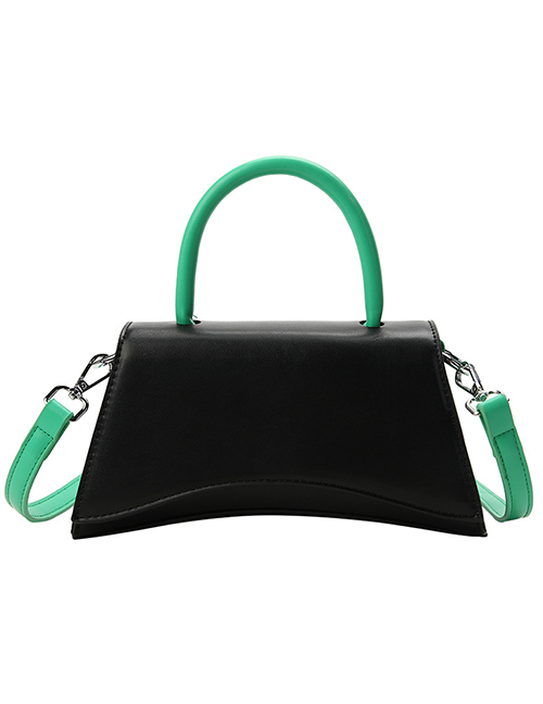Fashion Black Contrasting Geometric One-shoulder Crossbody Bag