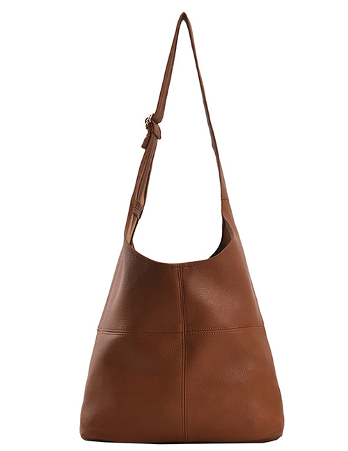 Fashion Brown Micro-pleated Large-capacity Mother-and-child Bag