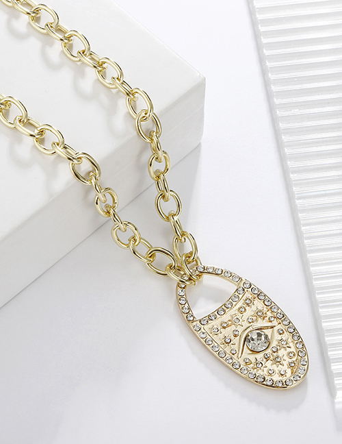 Fashion Eye Necklace Gold Diamond Eye Chain Necklace