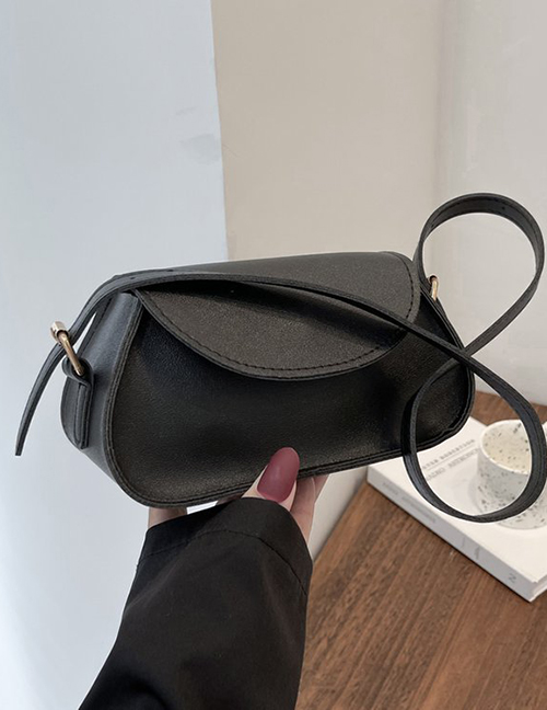 Fashion Black Saddle Shoulder Messenger Bag