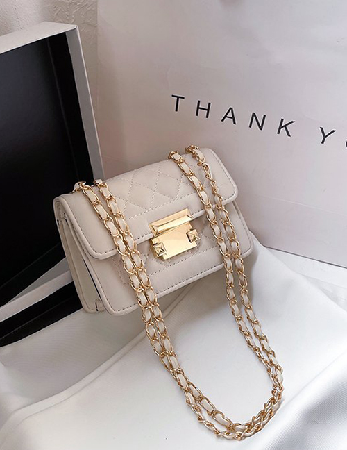 Fashion Small White Diamond Chain Shoulder Bag
