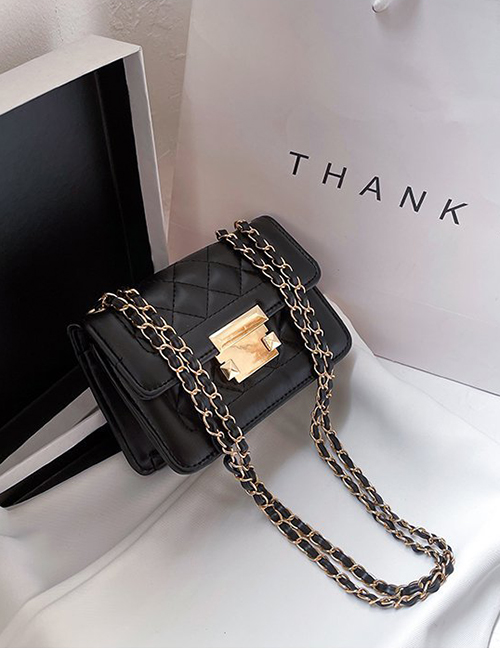 Fashion Small Black Diamond Chain Shoulder Bag