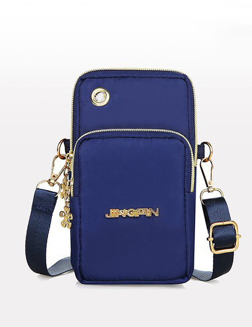 Fashion Navy Blue Rectangular Letter Crossbody Bag