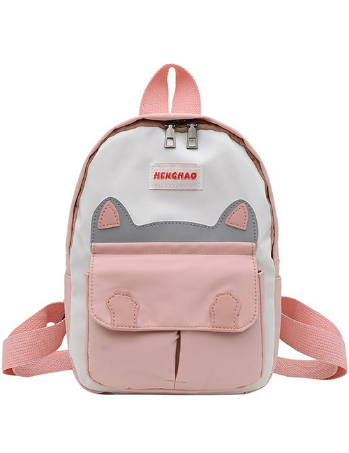 Fashion Pink Kitten Large-capacity Portable Backpack