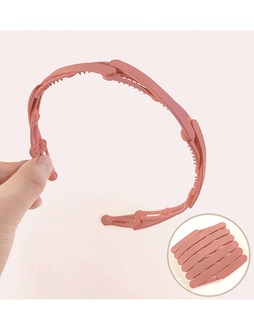 Fashion Pink Plastic Frosted Foldable Headband