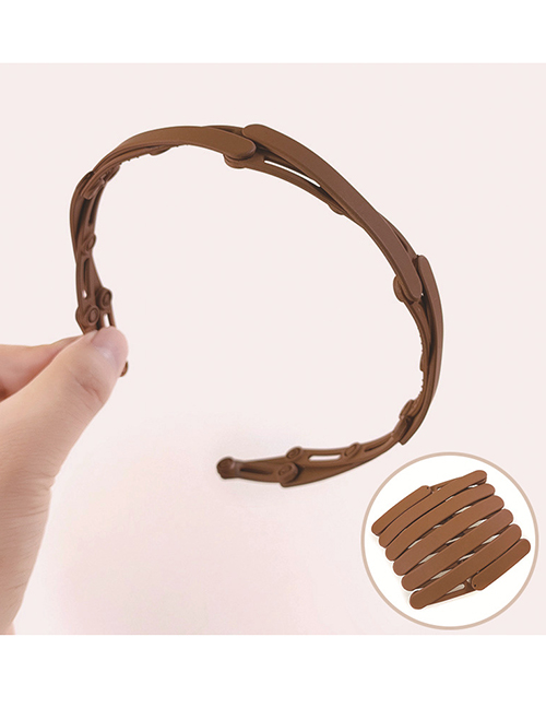 Fashion Coffee Color Plastic Frosted Foldable Headband