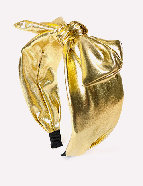 Fashion Gold Color Laser Bunny Ears Wide Brim Headband