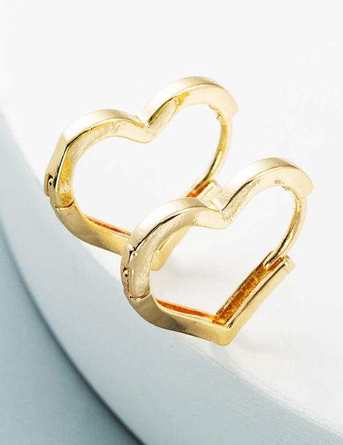 Fashion Gold Color Alloy Heart Earrings