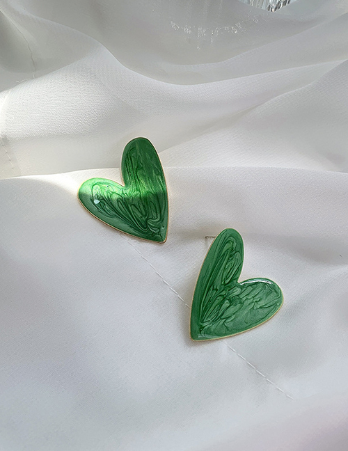 Fashion Green Heart Shape Earrings