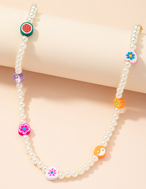 Fashion Pearl Necklace Flower Pearl Love Necklace