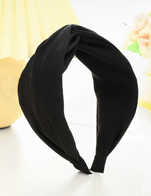 Fashion Black Fabric Cross Headband