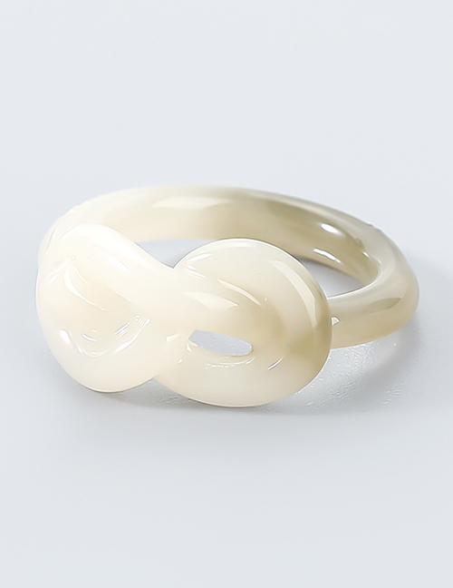 Fashion Brown White Acrylic Gradient Knotting Ring
