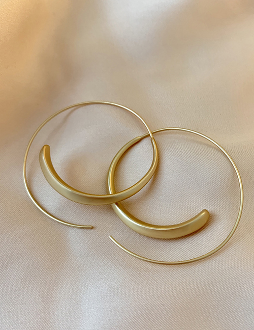Fashion Gold Color Scrub Golden Earrings