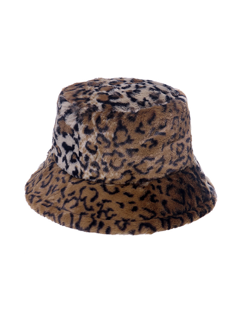 Fashion D Faux Rabbit Fur And Leopard Print Fisherman Hat