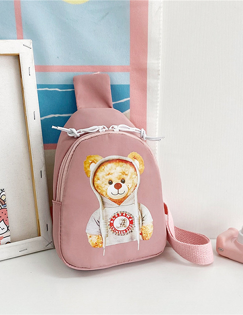 Fashion Pink Canvas Bear One-shoulder Messenger Bag