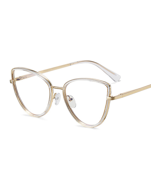Fashion C1 Transparent Cat-eye Frame Flat Glasses