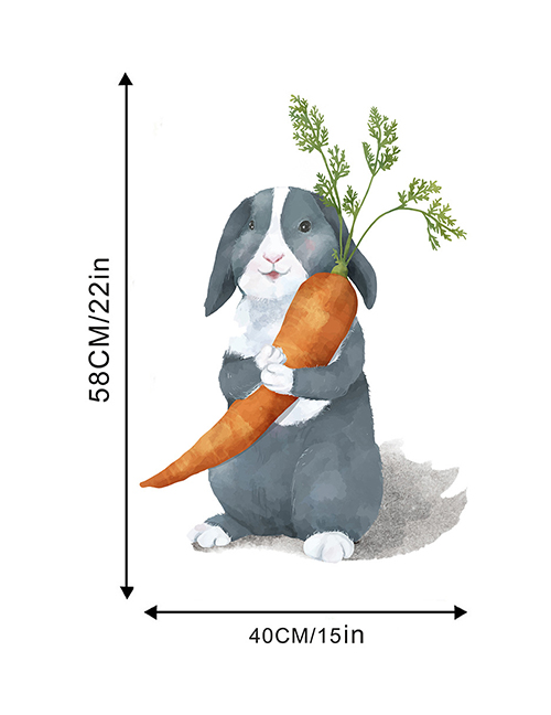 Fashion 40*58cm Into Bag Packaging Rabbit Carrot Wall Sticker