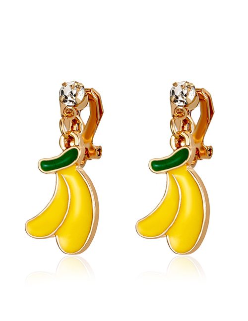 Fashion Banana Cartoon Oil Drop Animal Flower Love Ear Studs