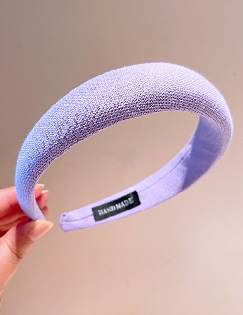 Fashion Purple Wide-sided Knitted Label Headband