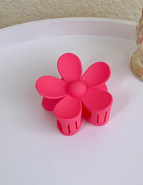 Fashion Rose Red Acrylic Flower Clip