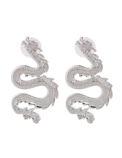Fashion Silver Color Color Alloy Animal Dragon Earrings