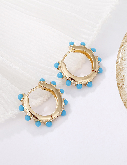 Fashion Water Orchid Round Pearl Earrings