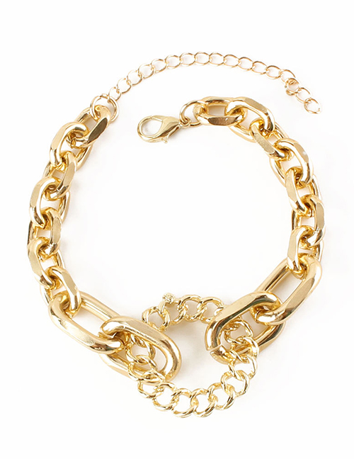 Fashion Gold Color Geometric Gold Color Thick Chain Bracelet