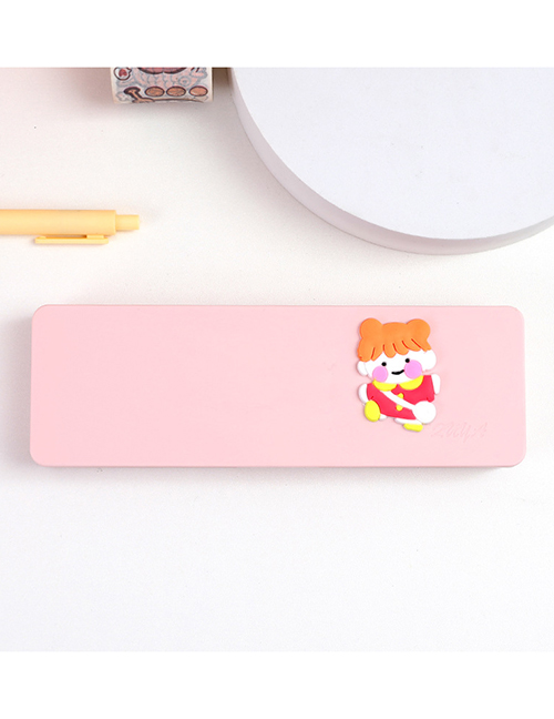 Fashion Pink-little Girl Cartoon Rectangular Stationery Box