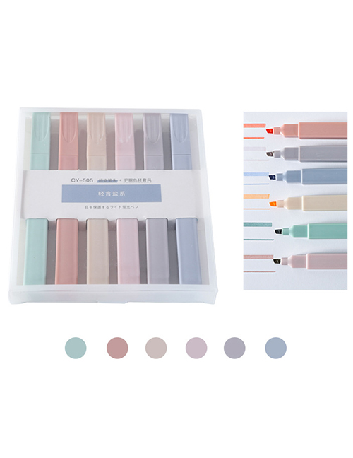 Fashion Lightly Talk About Salt Morandi Square Marker 6 Color Set