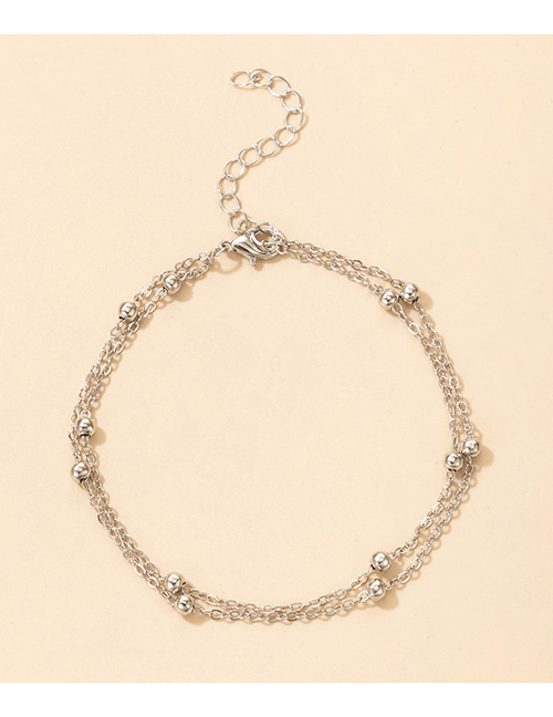 Fashion Silver Color Alloy Chain Multi-layer Anklet