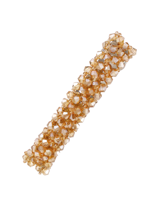 Fashion Champagne Alloy Resin Bead Hairpin