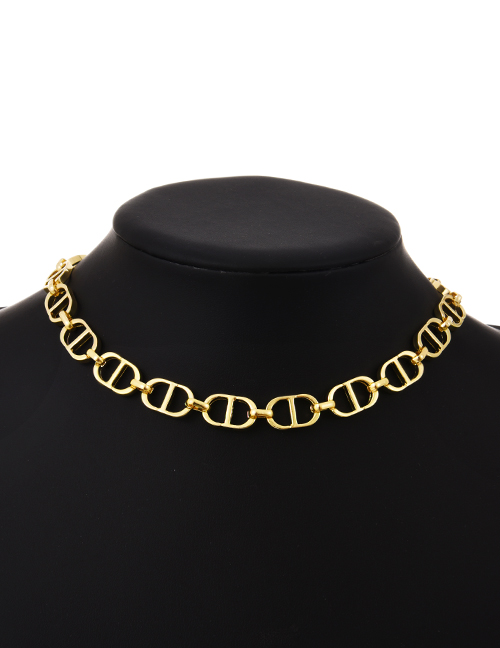 Fashion Golden Alloy Ring Necklace