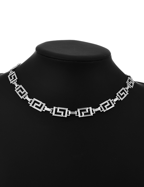 Fashion Silver Alloy Geometric Shape Necklace