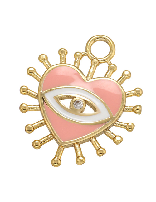 Fashion Orange Pink Micro Diamond Love Eye Piercing Accessories