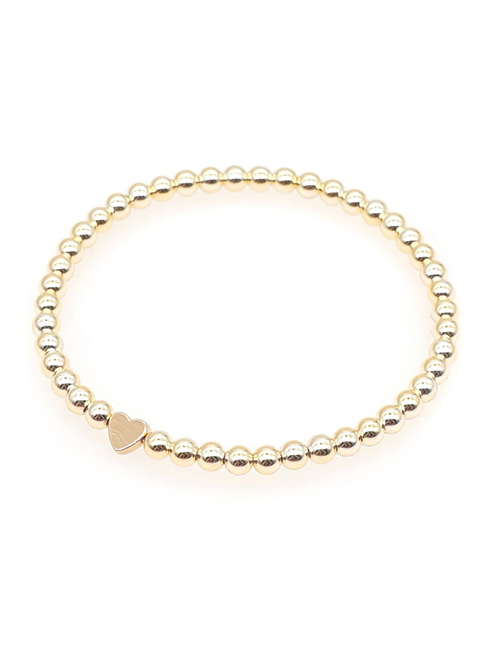 Fashion Golden Acrylic Beaded Love Bracelet