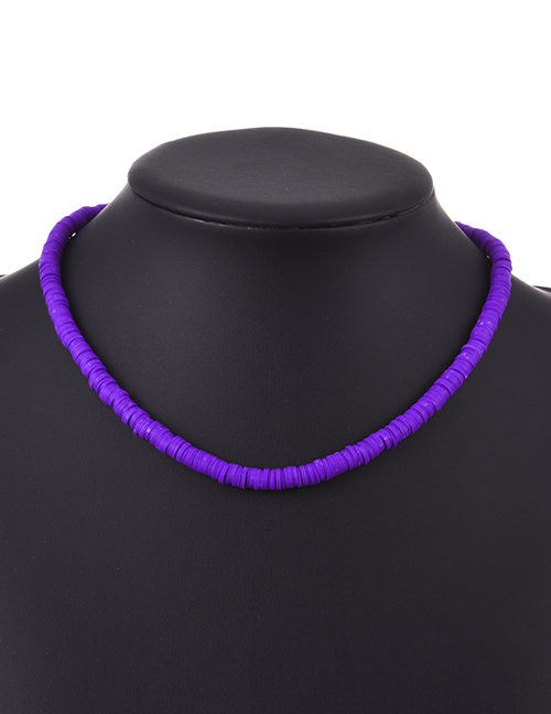 Fashion Purple Clay Necklace